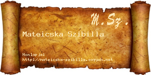 Mateicska Szibilla névjegykártya